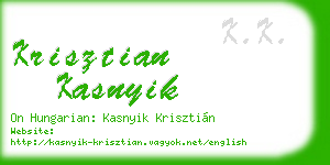 krisztian kasnyik business card